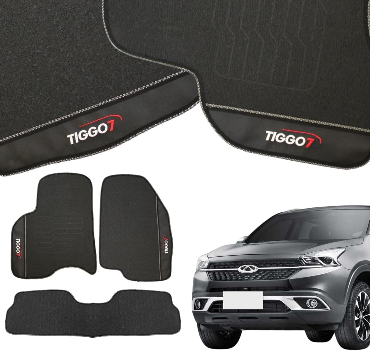 Tapete para Tiggo 7 Sport Pro Hybrid Turbo 2023 2024 2025 Sob Medida Impermeável Traseiro Inteiriço Linha Premium