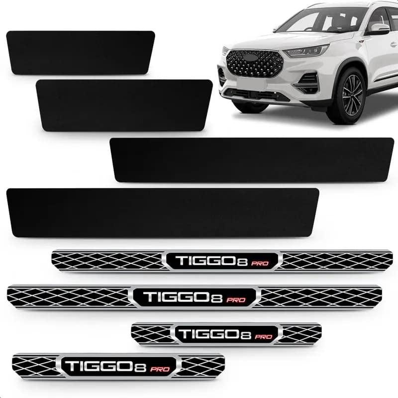 Soleria de Porta Adesiva Elegance Tiggo 8 Pro 2023 2024 4 Portas